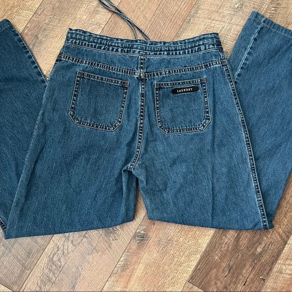 Laundry by Shelli Segal 100% cotton super soft wide-leg jeans Sz Small women
